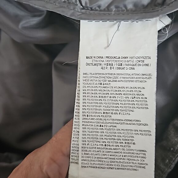 Vans Men's Puffy Zip-Up Hoodie Spring Jacket Gray Medium - Picture 9 of 16